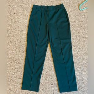 Green straight leg pants